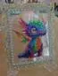 Preview: Aufsteller kleiner Drache auf Acryl - mit Strass- und Sondersteinchen zum Painten, ca. 24,5x19cm