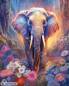 Preview: Diamond Painting Bild, Elefant, 70x90cm, 70 Farben, runde Steine, Vollbild