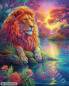 Preview: Diamond Painting picture, Colourful lion, 70x90cm, 70 colours, round stones, full picture