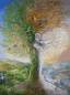Preview: Josephine Wall, Tree Of Four Seasons, 112x83cm, 250 Farben, runde Steine, Vollbild