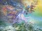 Preview: Josephine Wall, Joie de Vivre, 90x67cm, 220 Farben, eckige Steine, Vollbild