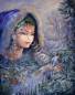 Preview: Josephine Wall, Spirit of Winter, 120x90, 165 Farben, eckige Steine, Vollbild
