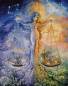 Preview: Josephine Wall, Sternzeichen Waage, 90x72cm, 250 Farben, eckige Steine, Vollbild