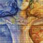Preview: Josephine Wall, Sternzeichen Waage, 90x72cm, 250 Farben, eckige Steine, Vollbild