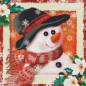 Preview: Howard Robinson, Snowman, 50x50cm, 45 Farben, runde Steine, Vollbild