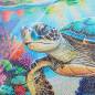 Preview: Diamond Painting Bild, Tropical Turtle, runde Diamanten, ca. 40x50cm, Teilbild
