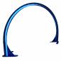 Preview: Bogenleuchte / Bogenlampe, Halbmond (ohne LED), 94 x 57,8 cm, blau