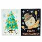 Preview: Diamond Painting, Weihnachtskarten zum Painten komplett mit Steinchen, 6 Motive, Klappkarten mit Umschlag