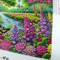 Preview: Diamond Painting picture, river landscape, rhinestone diamonds, approx. 25x25cm, partial picture, suitable for beginners