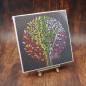 Preview: Diamond Painting picture stretched on a wooden stretcher, Tree, seasons, square diamonds, approx. 20x20cm, full picture