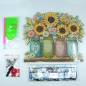 Preview: Diamond Painting Hook Rack, Sunflowers HOME