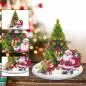 Preview: Diamond Painting 3D display stand, tree with Santa Claus and reindeer, 18cm