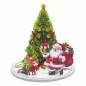 Preview: Diamond Painting 3D display stand, tree with Santa Claus and reindeer, 18cm