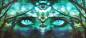 Preview: Diamond Painting Bild, Augen, 120x50cm, 60 Farben, eckige Steine, Vollbild