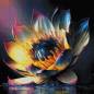 Preview: Midjourney A.i Art - Lotus Flower, 60x60cm, 40 Farben, eckige Steine, Vollbild