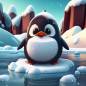 Preview: Diamond Painting Bild, Pinguin, runde Steinchen, 40x40cm, 25 Farben, Vollbild