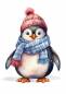 Preview: Diamond Painting Bild, Kleiner Pinguin, runde Steinchen, 35 Farben, 35x50cm, Vollbild