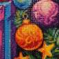 Preview: Diamond Painting Bild, Weihnachtsmotiv Geschenke, 80x30cm, 45 Farben, eckige Steine, Vollbild