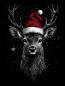 Preview: Diamond Painting picture, Christmas deer, round stones, 60x80cm, 16 colors, full picture