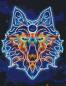 Preview: Wolf, Glow in the dark - Nachtleuchtend, eckige Steine, 50x65cm,  43 Farben, Vollbild