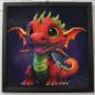 Preview: Diamond Painting Bild, rotes Drachenbaby, runde Steinchen, 55 Farben, 60x60cm, Vollbild