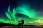 Preview: Diamond Painting Bild, Nordlichter, Nachtleuchtend, eckige Steinchen, 65x100cm, 71 Farben inkl. 7 Glow, Vollbild