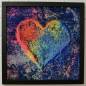 Preview: Diamond Painting Bild, Kreideherz, eckige Steinchen, 50x50cm, 58 inkl. 3 AB Farben, Vollbild