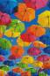 Preview: Diamond Painting Bild, bunte Schirme, eckige Steinchen, 60x90cm, 70 inkl. 6 AB Farben, Vollbild