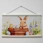 Preview: Diamond Painting Picture, Easter Bunny, square Stones, 60x30cm, 49 Colors incl. AB & Fairy Stones, Full Picture