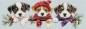 Preview: Diamond Painting Bild, Hundebabys, 120x40cm, 68 Farben inkl. AB & Feensteine, eckige Steine, Vollbild