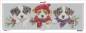 Preview: Diamond Painting Bild, Hundebabys, 120x40cm, 68 Farben inkl. AB & Feensteine, eckige Steine, Vollbild
