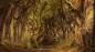 Preview: Diamond Painting Bild, Mystical Forest, runde Steinchen, ca. 112x61cm, 75 Farben