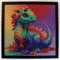 Preview: Diamond Painting Bild, bunter Drache, runde Strass-Steinchen, 60x60cm, 45 Farben, Vollbild