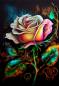 Preview: Diamond Painting Bild, Strassrose, eckige Strass-Diamanten, 45 Farben, ca. 50x75cm, Vollbild