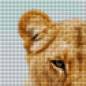 Preview: Diamond Painting Bild, Löwendame, ca. 70x35cm, 55 Farben, eckige Steinchen