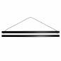 Preview: Magnetic strip set for diamond painting pictures, high load capacity, 30 cm, black, solid wood