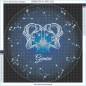 Preview: Zodiac Sign Gemini, Glow In The Dark – Night Glow, Square Stones, 60x60cm, 45 Colours, Full Image