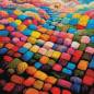 Preview: Color out of Place - Pillow Land, 60x60cm, 40 Farben, runde Steine, Vollbild