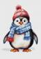 Preview: Diamond Painting Bild, Kleiner Pinguin, runde Steinchen, 35 Farben, 35x50cm, Vollbild