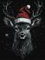 Preview: Diamond Painting picture, Christmas deer, round stones, 60x80cm, 16 colors, full picture