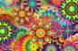 Preview: Diamond Painting Bild, abstraktes Bild, bunt, eckige Strass-Steinchen, 75x55cm, 50 Farben, Vollbild