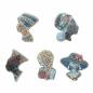 Preview: Keyring set, consisting of 5 pendants, motif heads, painting-set complete with rhinestones