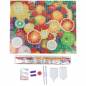 Preview: Crystal Art Kit, auf Keilrahmen gespannt, Summer Fruits, runde Steine, ca. 50x40cm, Vollbild