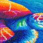 Preview: Diamond Painting Bild auf Keilrahmen gespannt, Sea Turtle (Wasserschildkröte), runde Diamanten, ca. 30x30cm, Vollbild