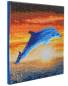 Preview: Diamond Painting Bild auf Keilrahmen gespannt, Dolphin Sunrise, runde Diamanten, ca. 30x30cm, Vollbild