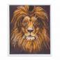 Preview: Diamond Painting Bild mit Bilderrahmen, Lion / Löwe, runde Diamanten, ca. 21x25cm, Teilbild
