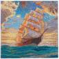 Preview: Diamond Painting Bild auf Keilrahmen gespannt, Thomas Kinkade  - Courageous Voyage, runde Diamanten, ca. 30x30cm, Vollbild