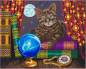 Preview: Diamond Painting Bild mit LED Beleuchtung, Lisa Parker - Fortune Teller Cat, runde Diamanten, ca. 50x40cm, Vollbild
