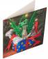 Preview: Weihnachtskarte (Craft Buddy) "Dragon", Painting-Set komplett mit runden Steinen