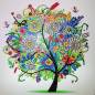 Preview: Diamond Painting Bilder, Jahreszeiten Baum - Set, Strass-Diamanten, ca. 25x25cm, Teilbilder, gut für Anfänger geeignet